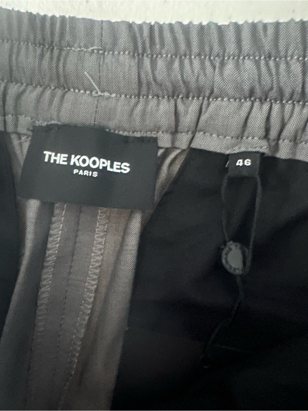The Kooples Flat Soft Grey Wool Jogger Pants NWT US 36 FR 46 - Picture 5 of 12